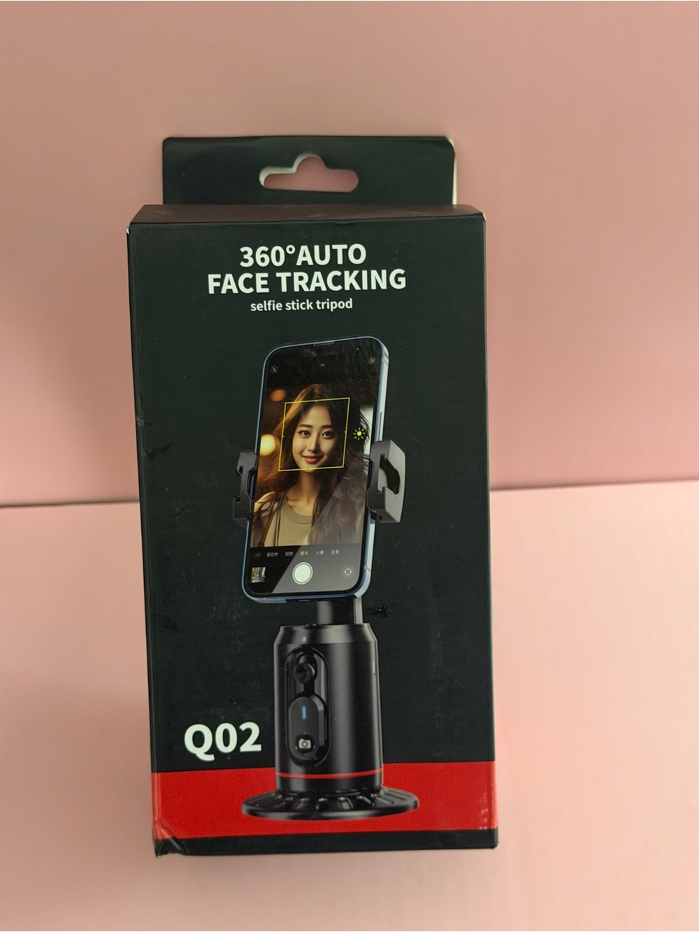 Q02 360° Auto Face Tracking Selfie Stick Tripod w/ Remote Control